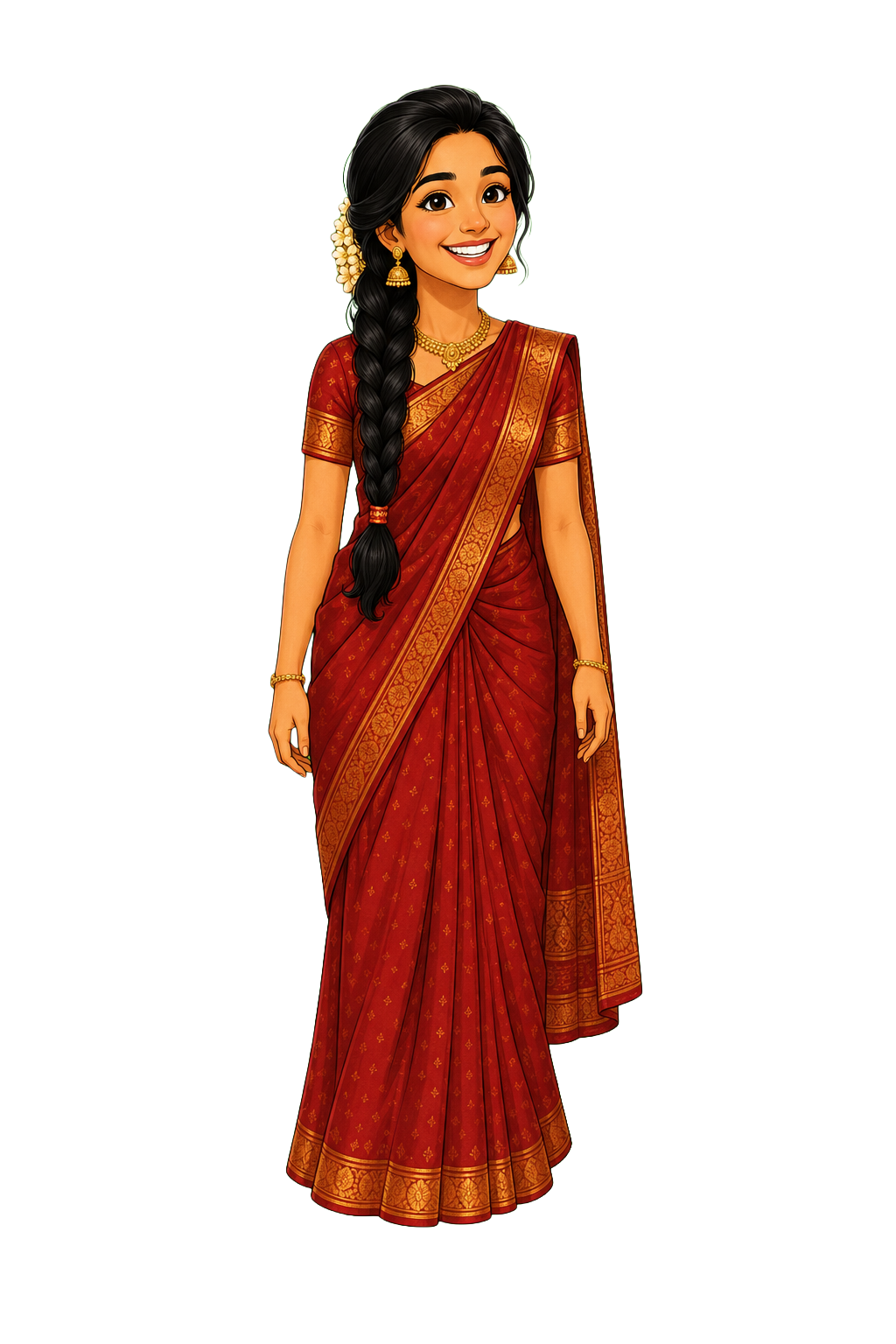 Bride caricature placeholder for a story photo