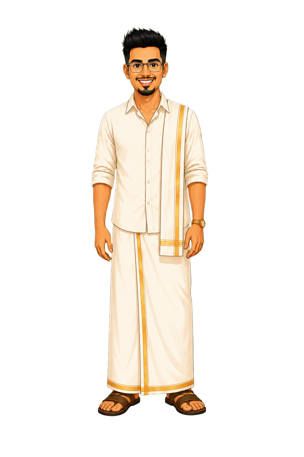 Groom caricature placeholder for a story photo